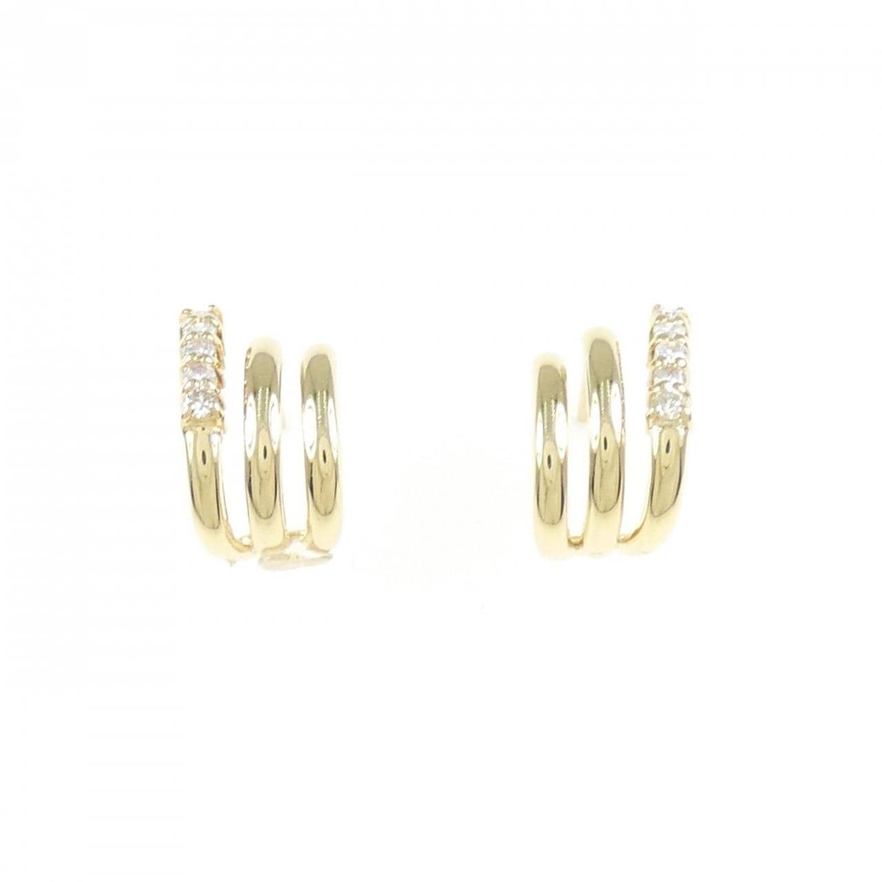 K18YG ダイヤモンド ピアス 0.14CT