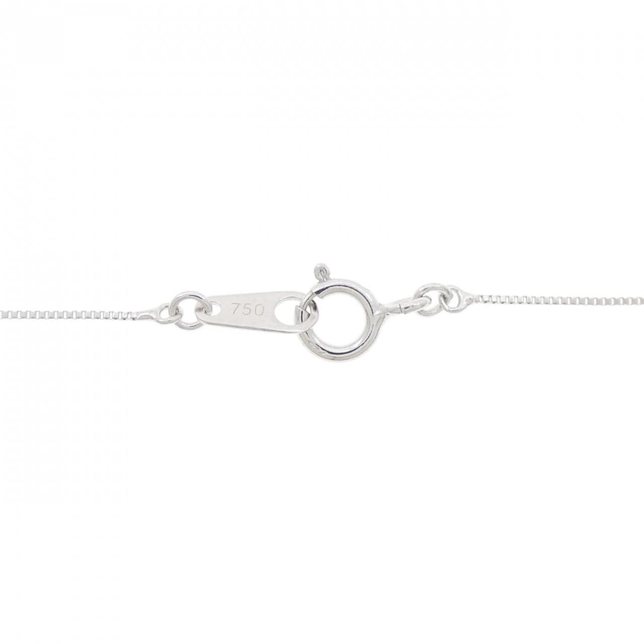K18WG/750WG ダイヤモンド ネックレス 0.25CT