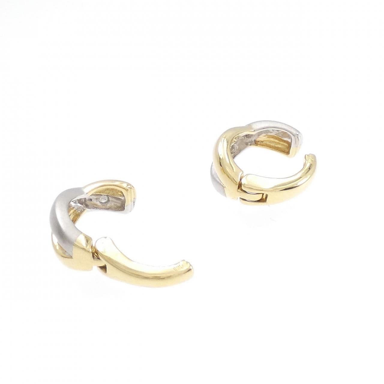 K18YG/K18WG ダイヤモンド イヤリング 0.10CT