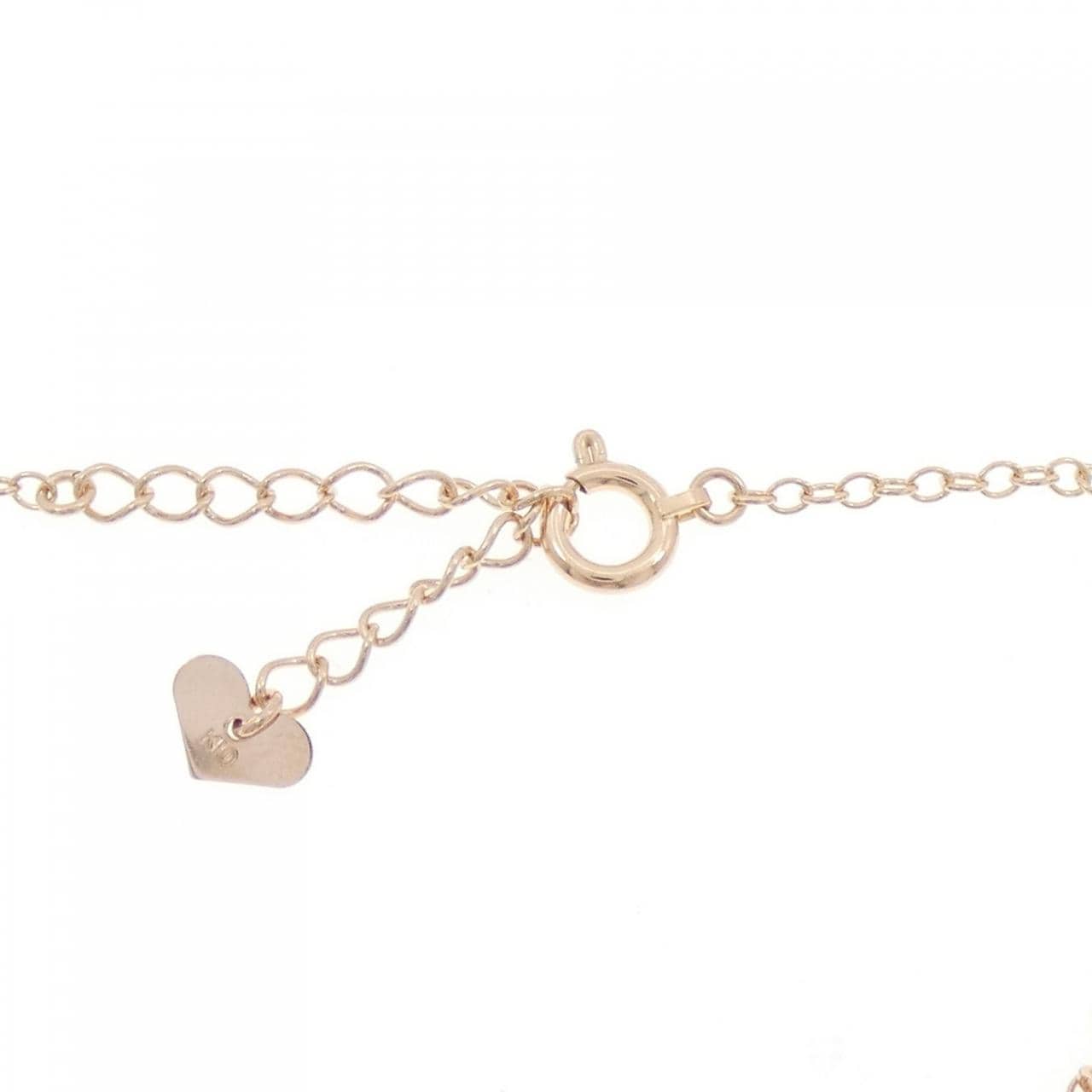 K10PG ハート ダイヤモンド ブレスレット