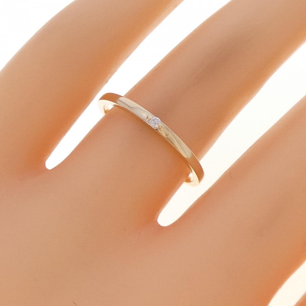 【リメイク】K10YG ダイヤモンド リング 0.01CT