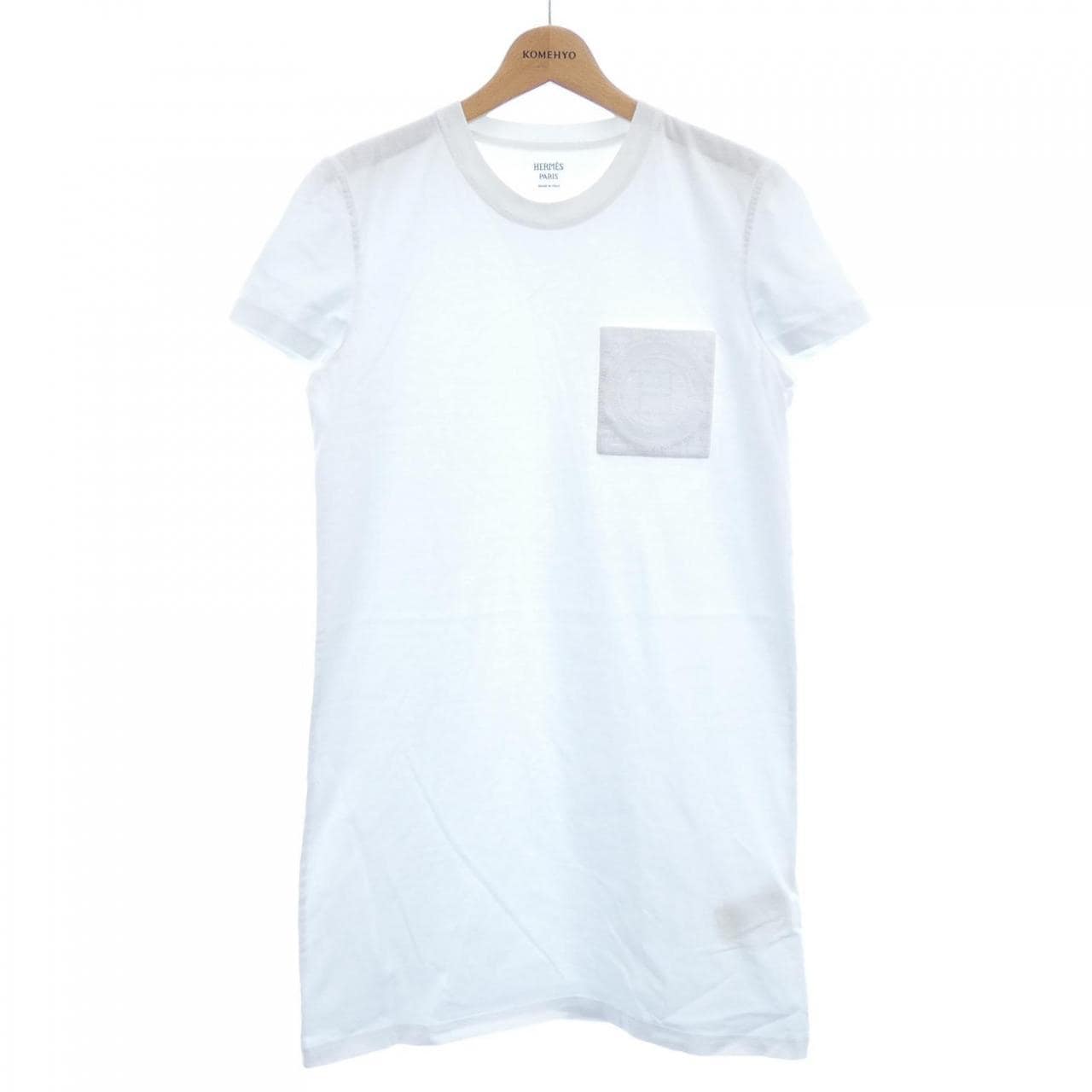 エルメス HERMES ドレス刺繍入りポケット 4E4515DA カットワンピース