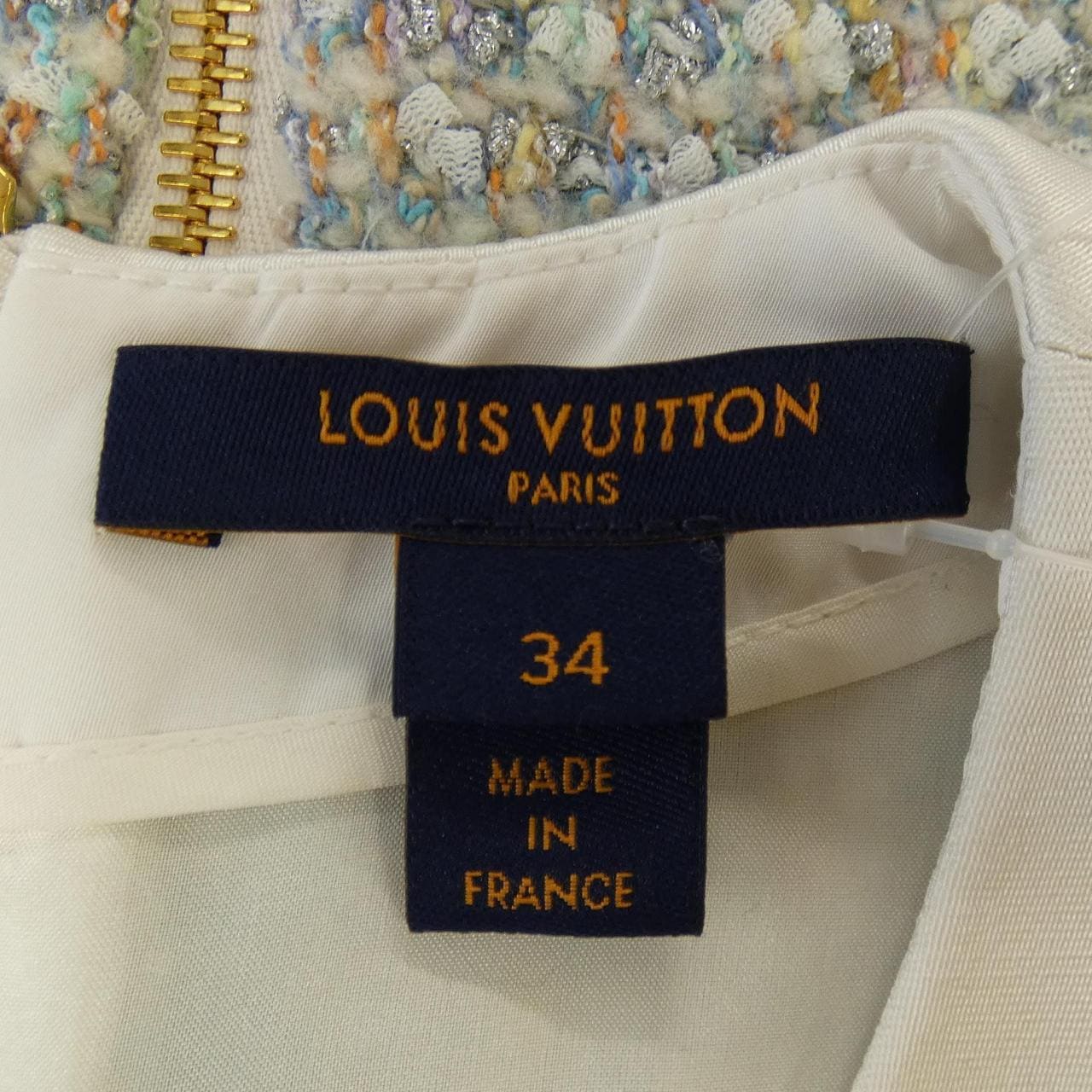 ルイヴィトン LOUIS VUITTON スターダストルレックスツイードAラインドレス FNDR64P24 ワンピース