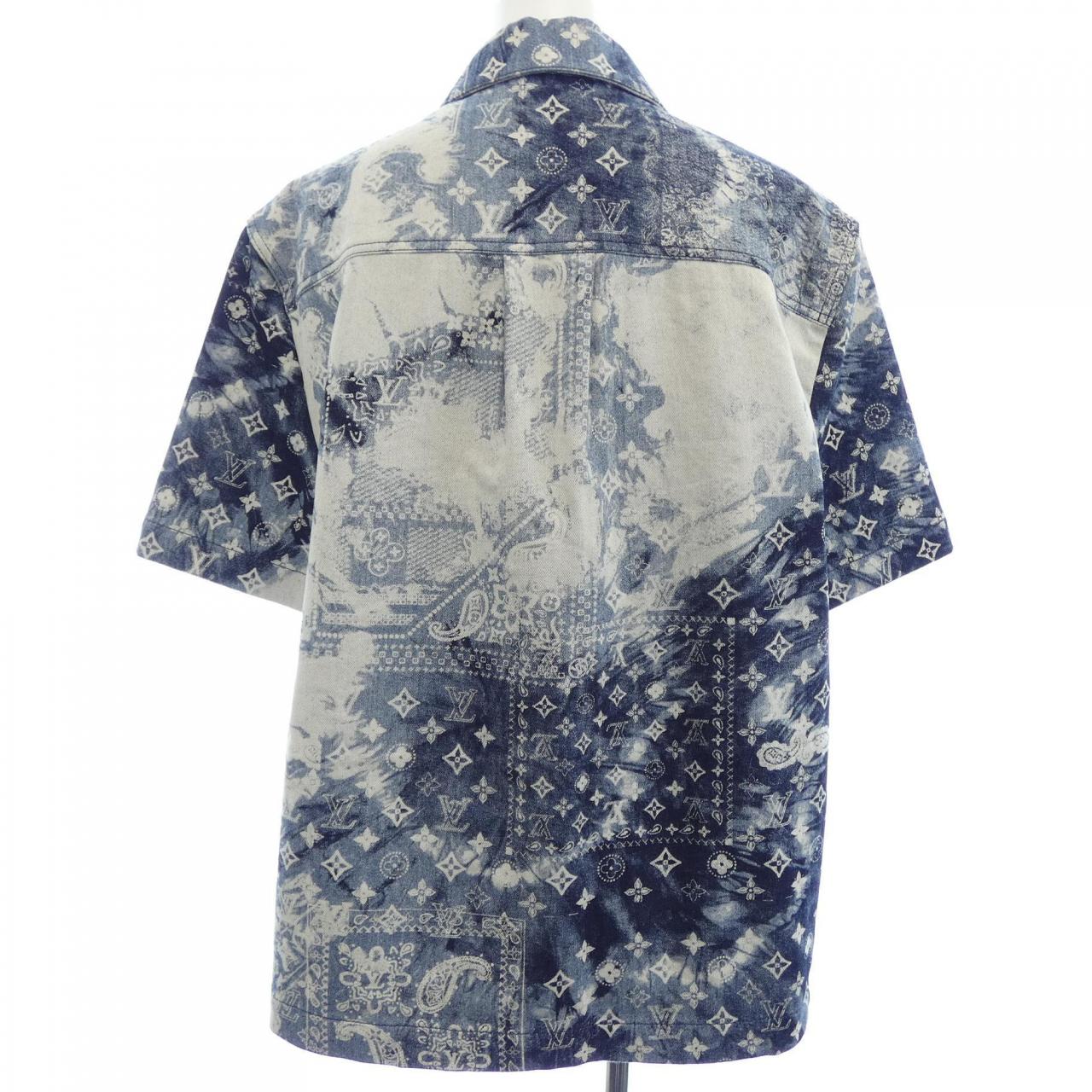 ルイヴィトン LOUIS VUITTON モノグラムバンダナショートスリーブデニムシャツ HNS17XNW2 S/Sシャツ