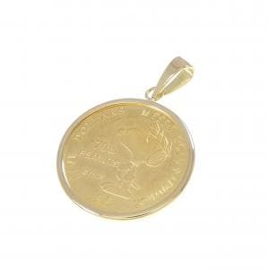 K18YG(枠) コイン ペンダント