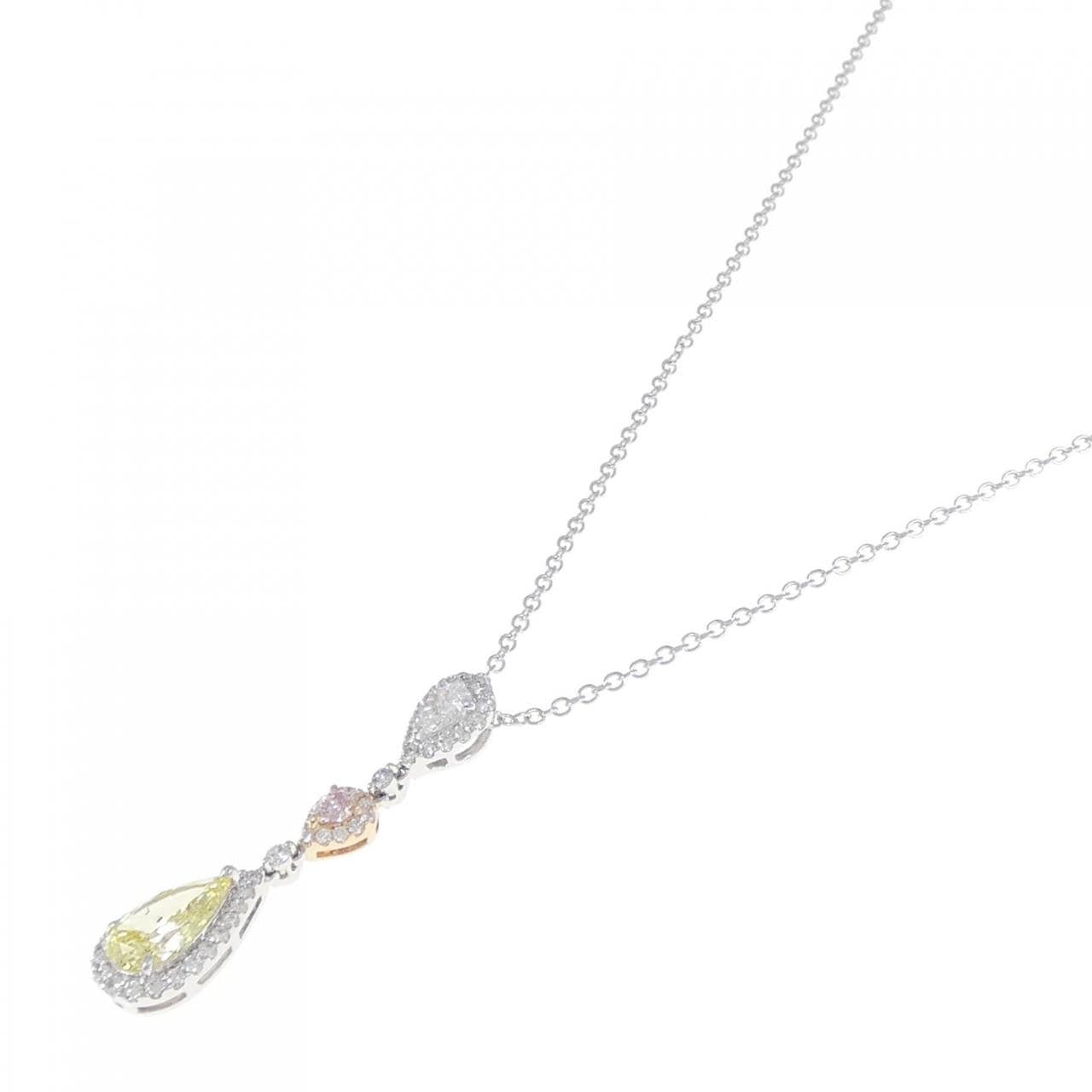 Diamond Necklace 1.039CT FIY SI2 Pear Shape/ 0.113CT FLP SI1 Fancy Cut