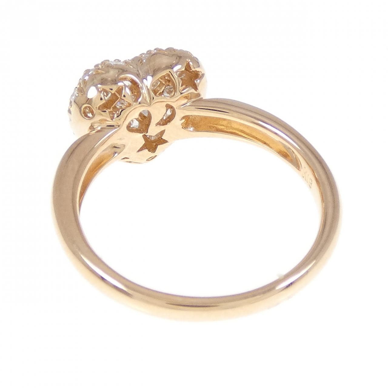 K18PG ハート ダイヤモンド リング 0.54CT