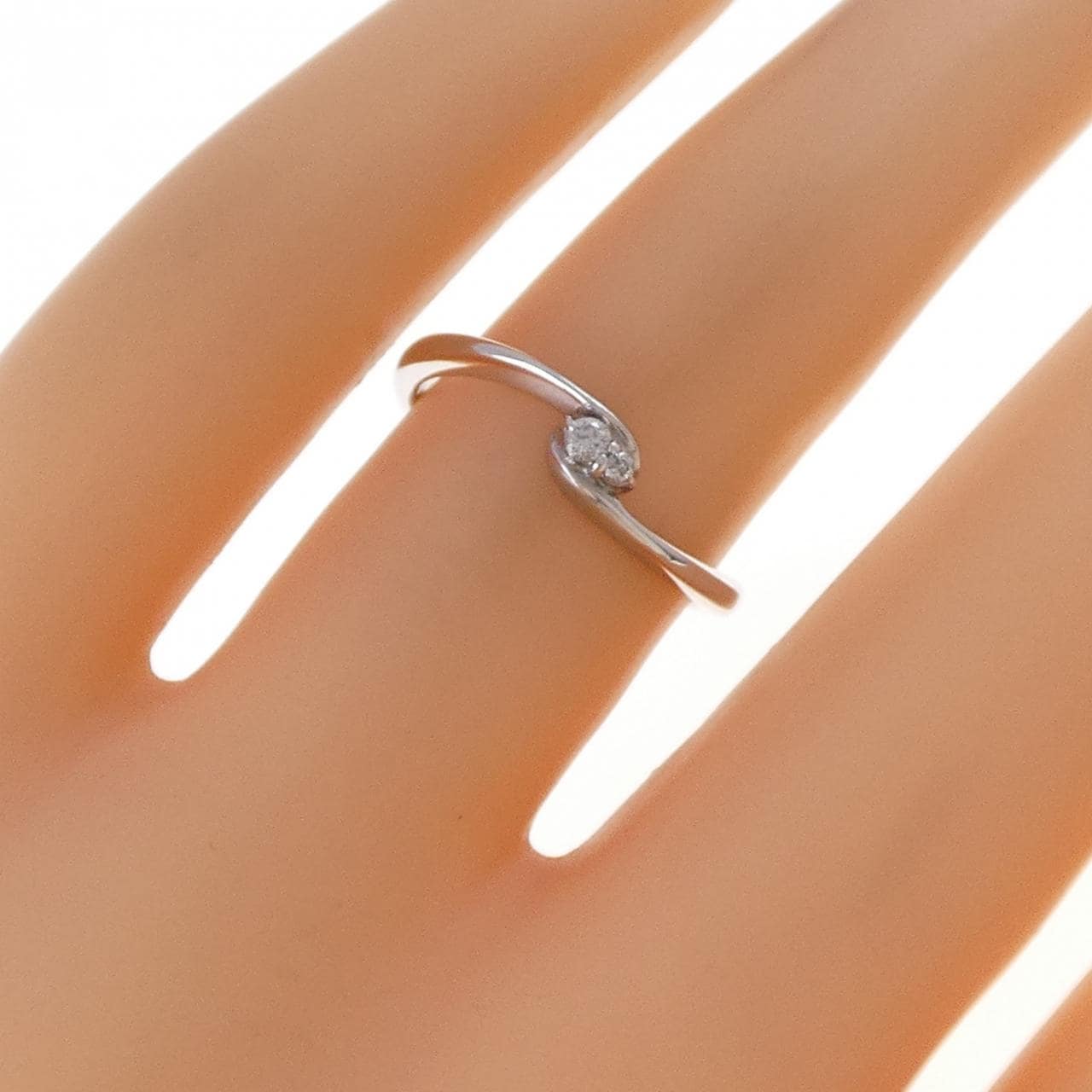 K10WG ダイヤモンド リング 0.03CT