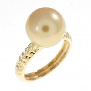 K18YG 白蝶パール リング 10.0mm
