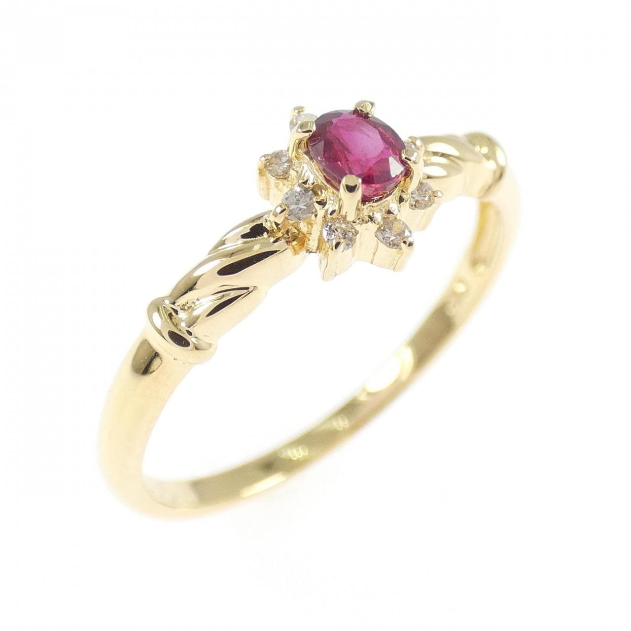 K18YG ルビー リング