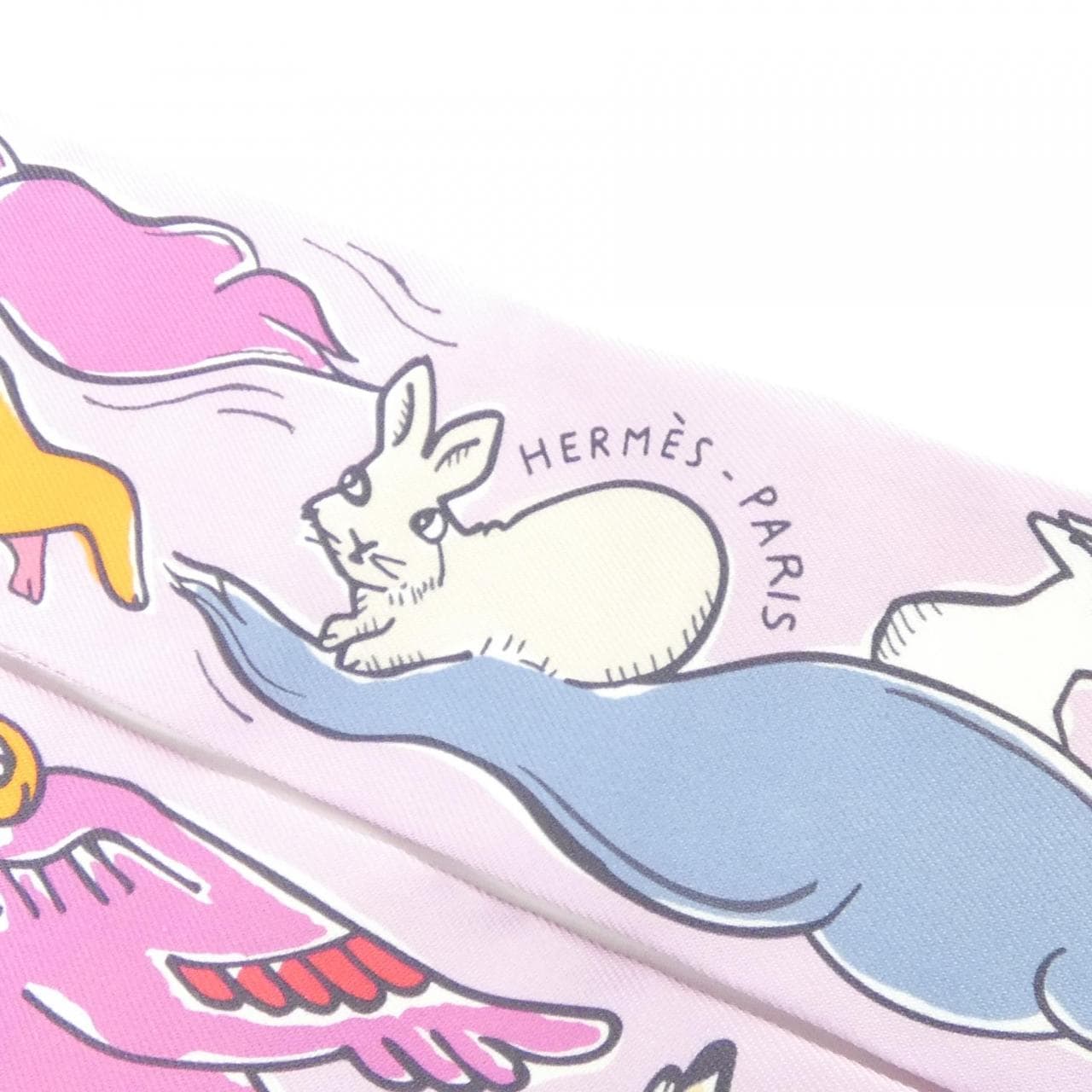 【未使用品】エルメス MILLE ET UN LAPINS ツイリー 064007S スカーフ