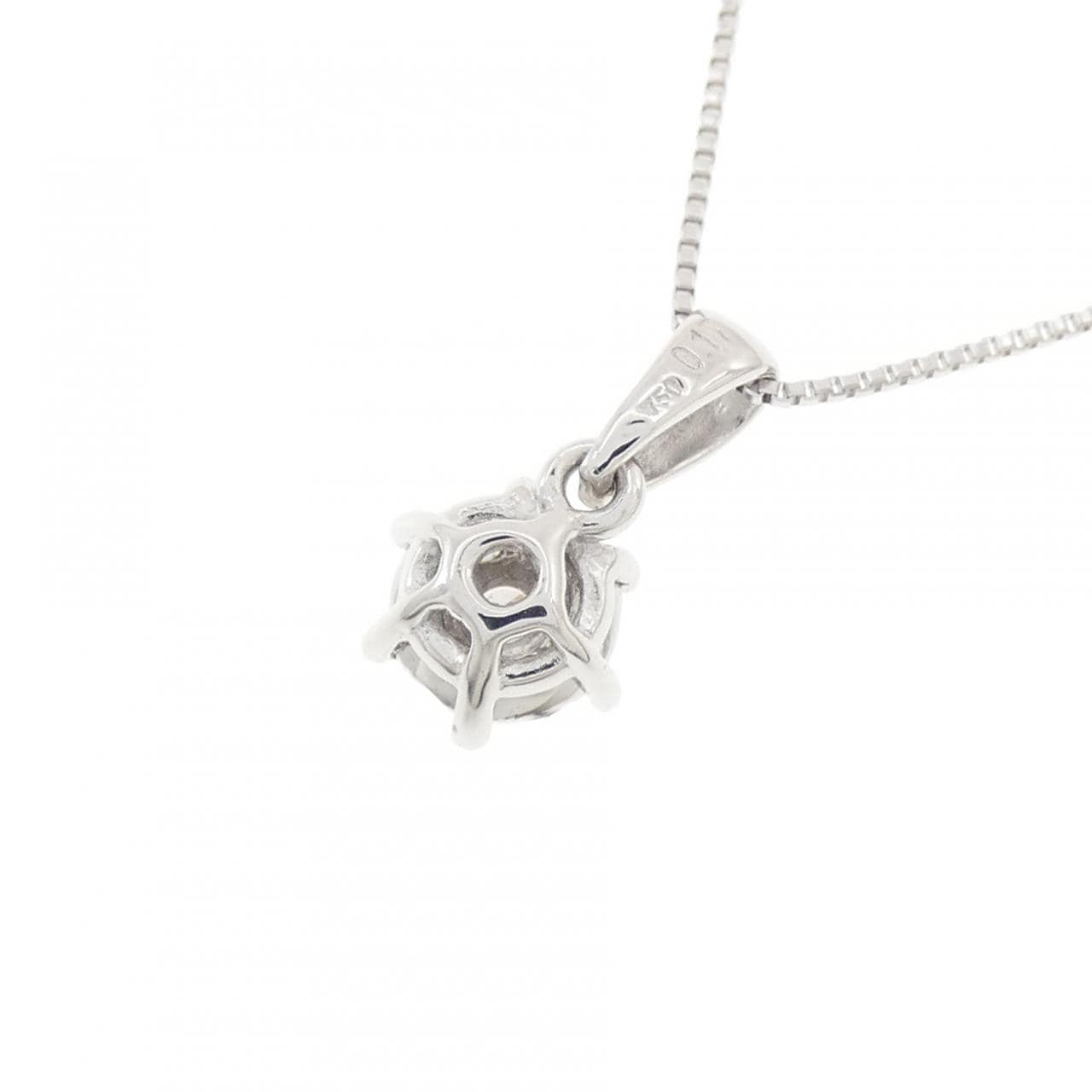 750WG/K18WG ダイヤモンド ネックレス 0.17CT