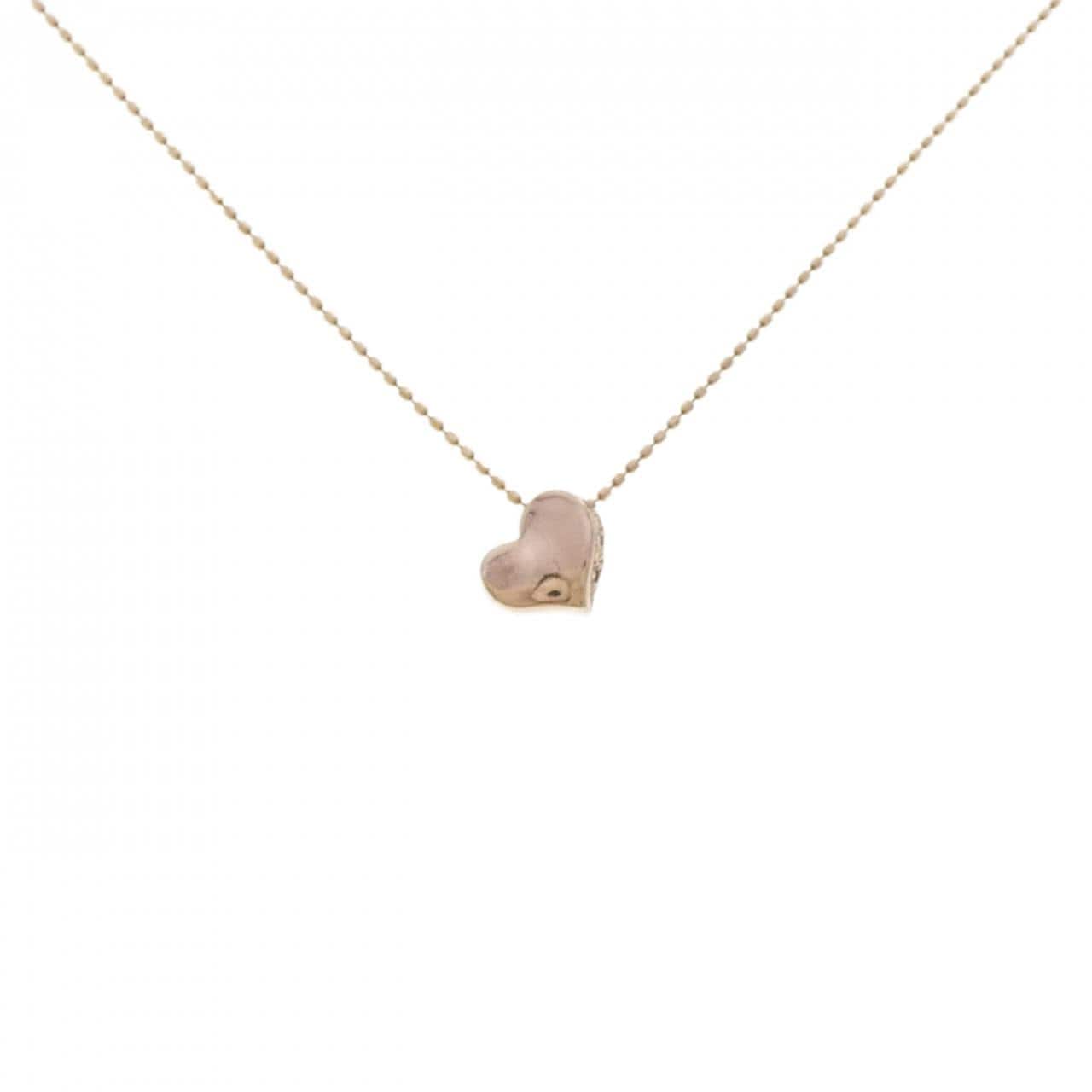 K10PG ハート ダイヤモンド ネックレス 0.02CT