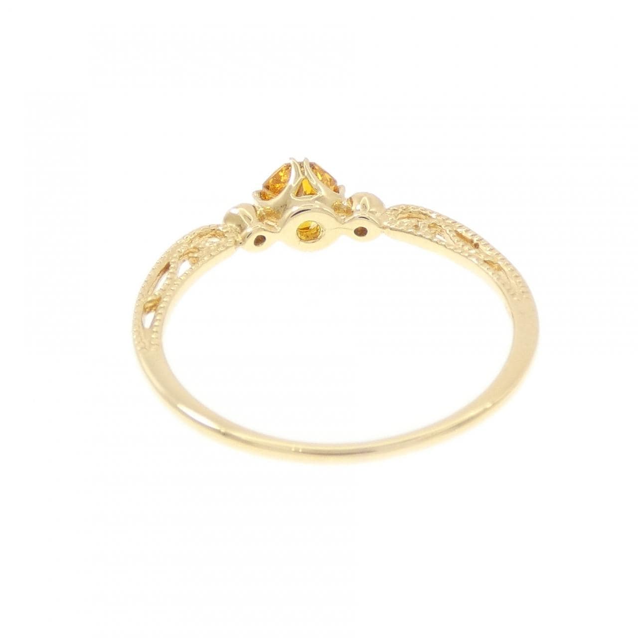 K18YG スファレライト リング 0.39CT