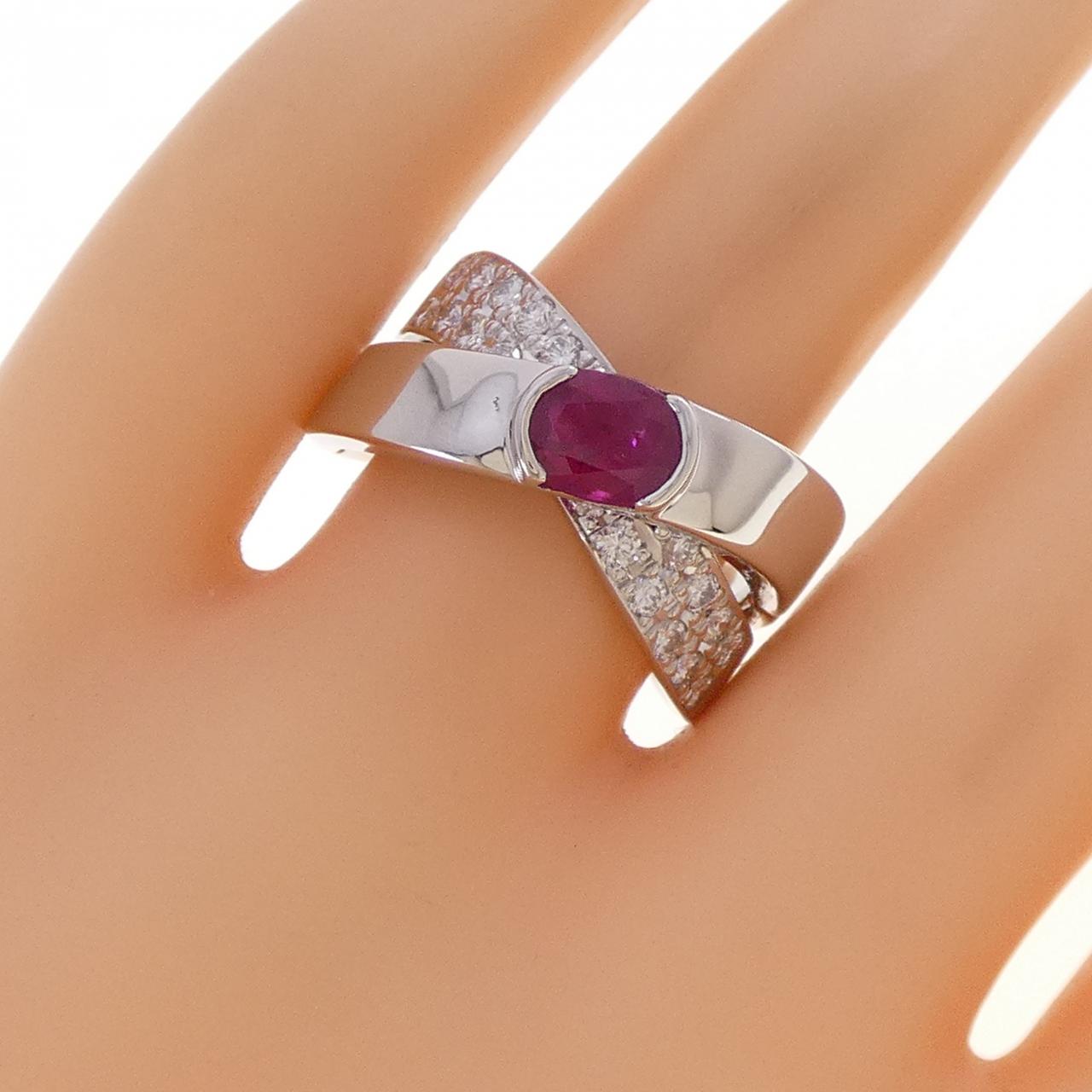 PT900 ルビー リング 1.09CT