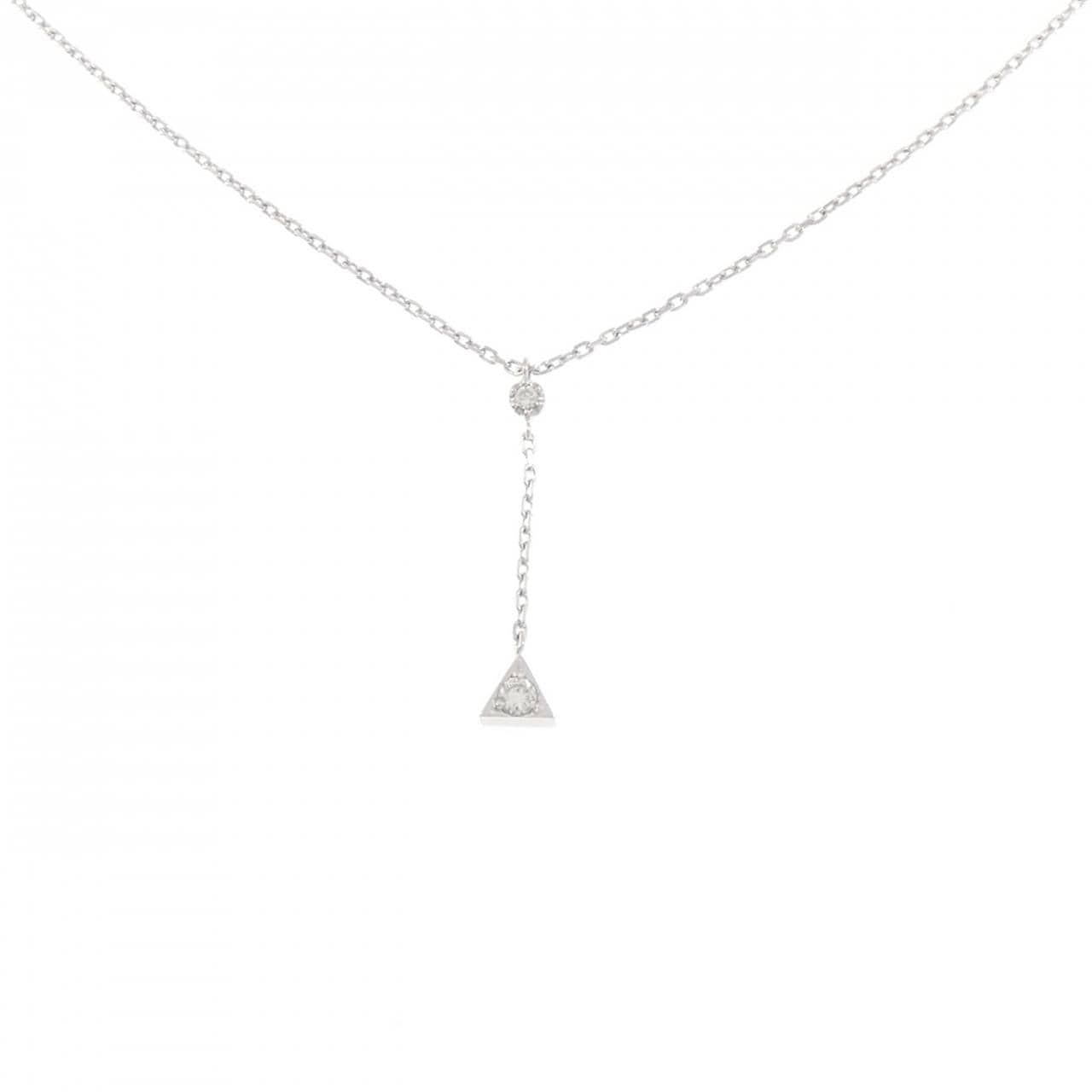 K18WG ダイヤモンド ネックレス 0.09CT