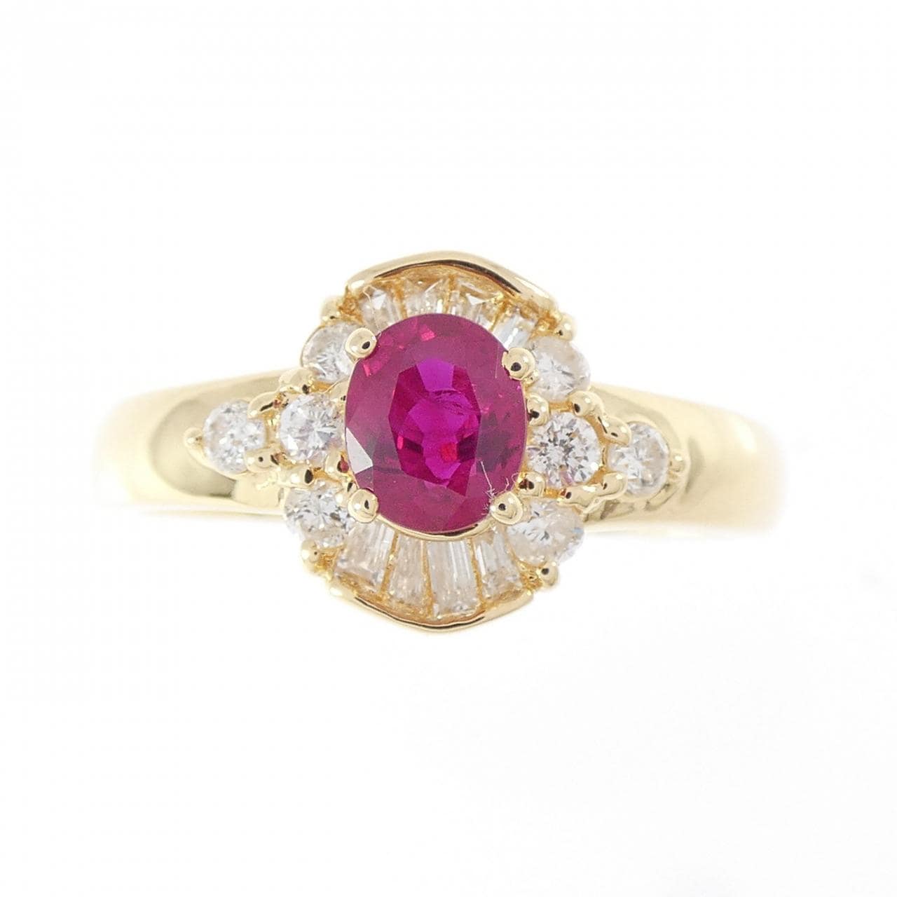 K18YG ルビー リング 0.54CT
