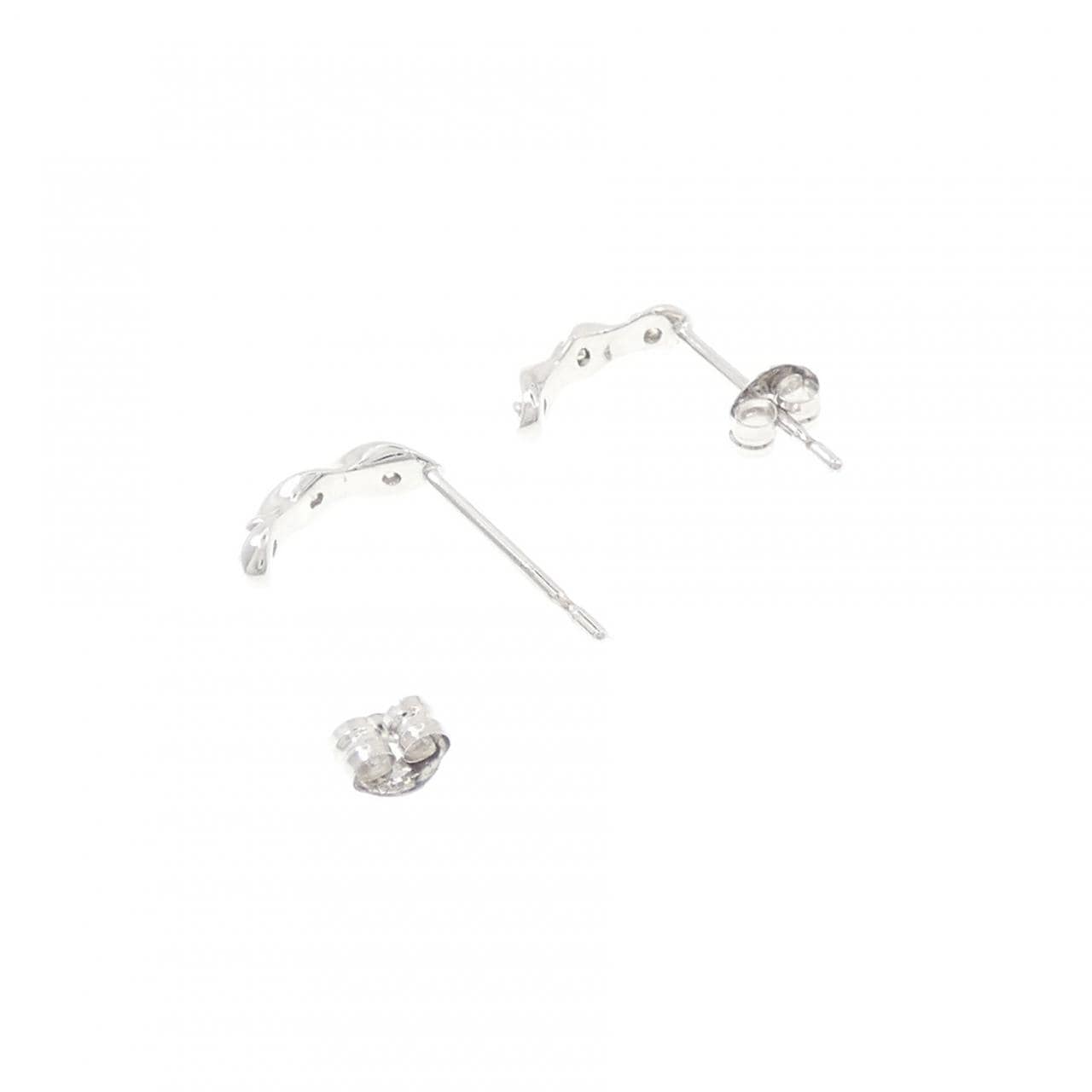 K18WG ダイヤモンド ピアス 0.06CT