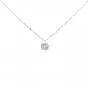 PT999/PT850 ソリティア ダイヤモンド ネックレス 0.4CT