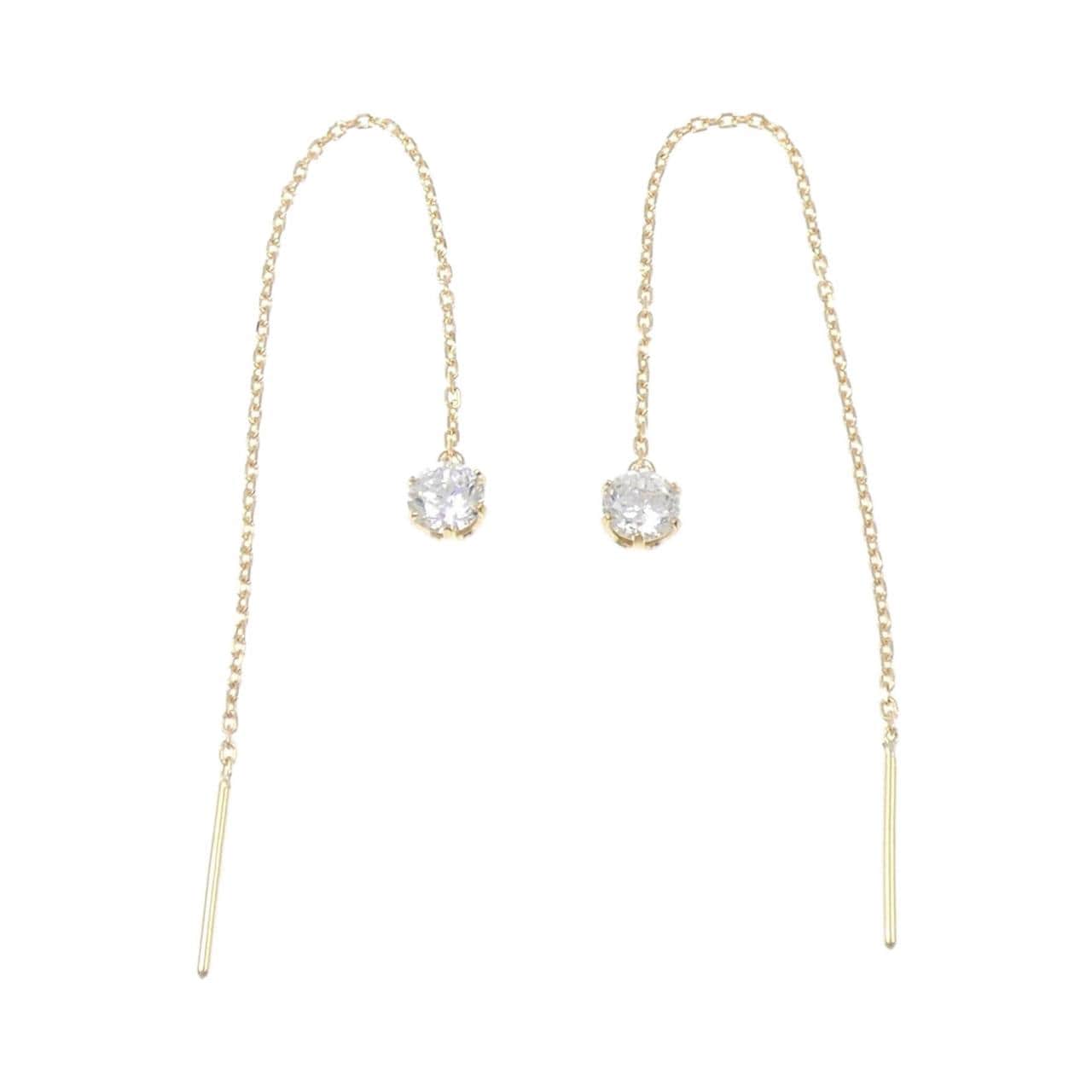 K18YG キュービック ピアス