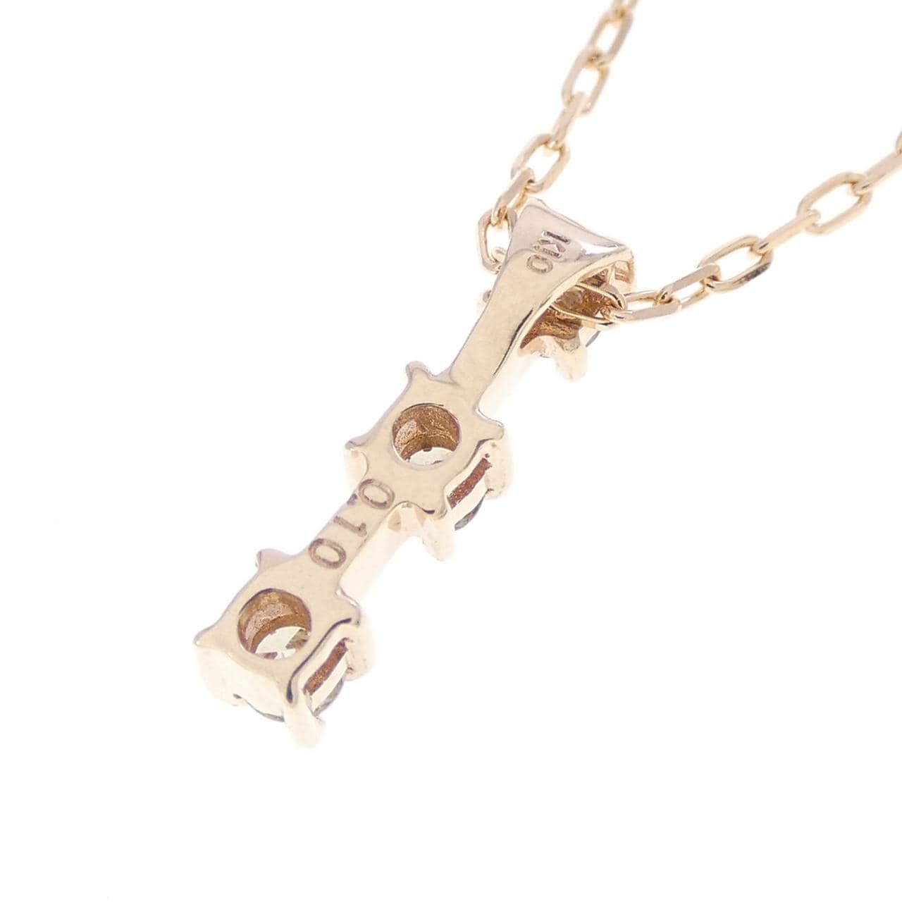 K10PG ダイヤモンド ネックレス 0.10CT
