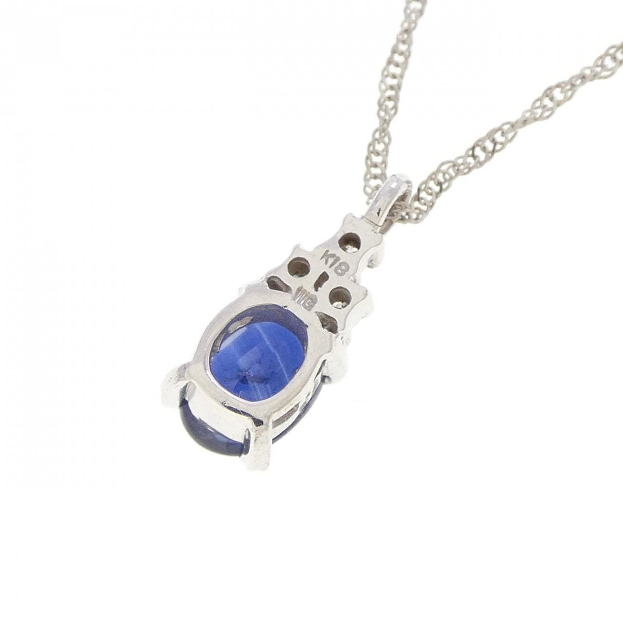 K18WG サファイヤ ネックレス 0.5CT