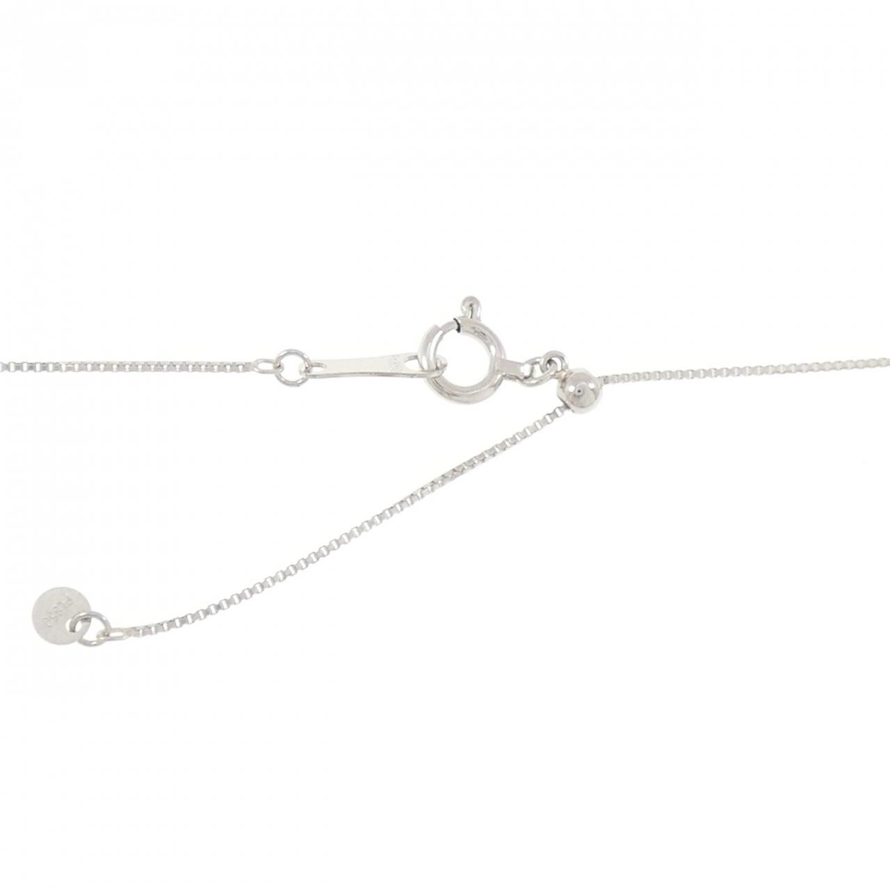 PT900/PT850 フラワー ダイヤモンド ネックレス 0.50CT