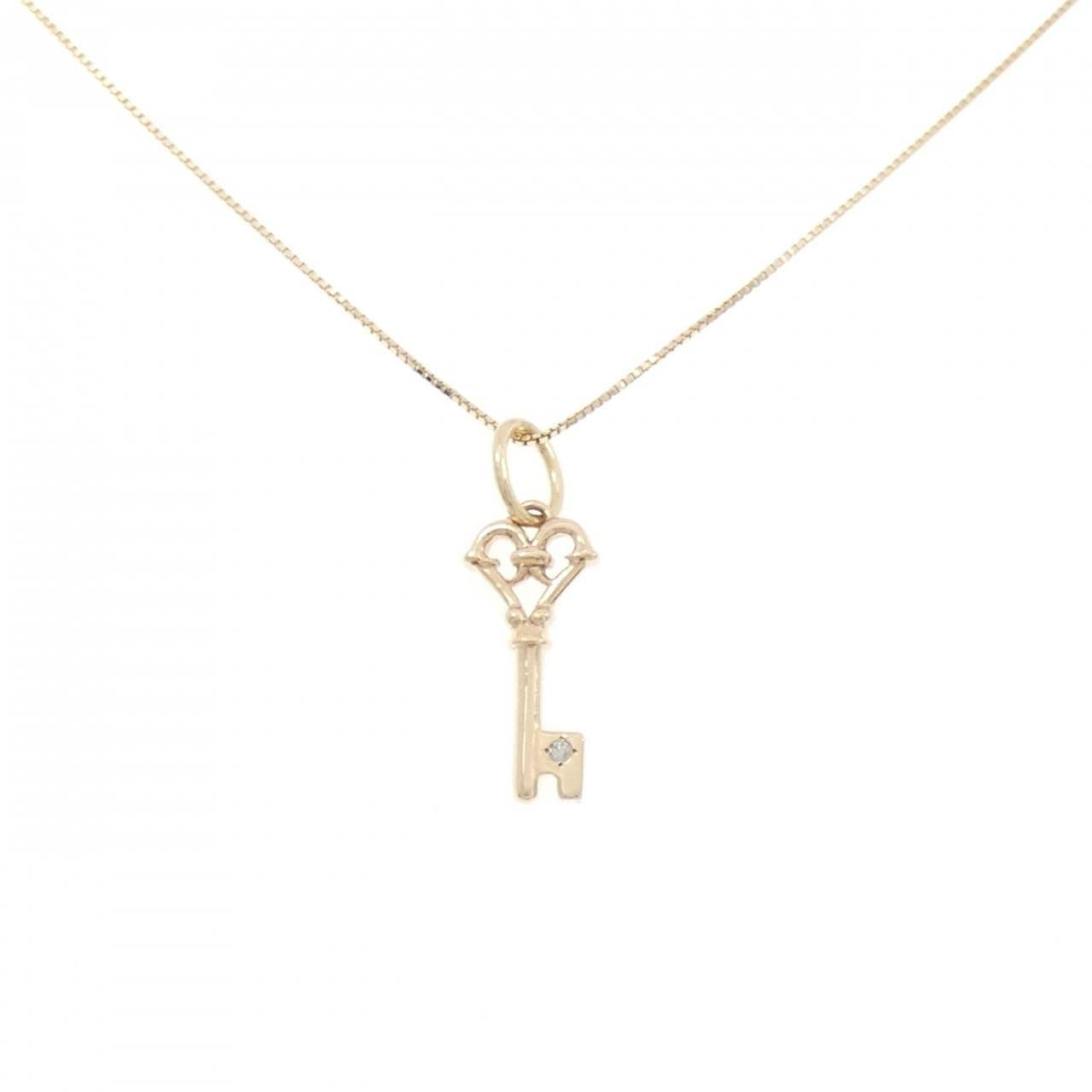 アガット キー ダイヤモンド ネックレス 0.01CT