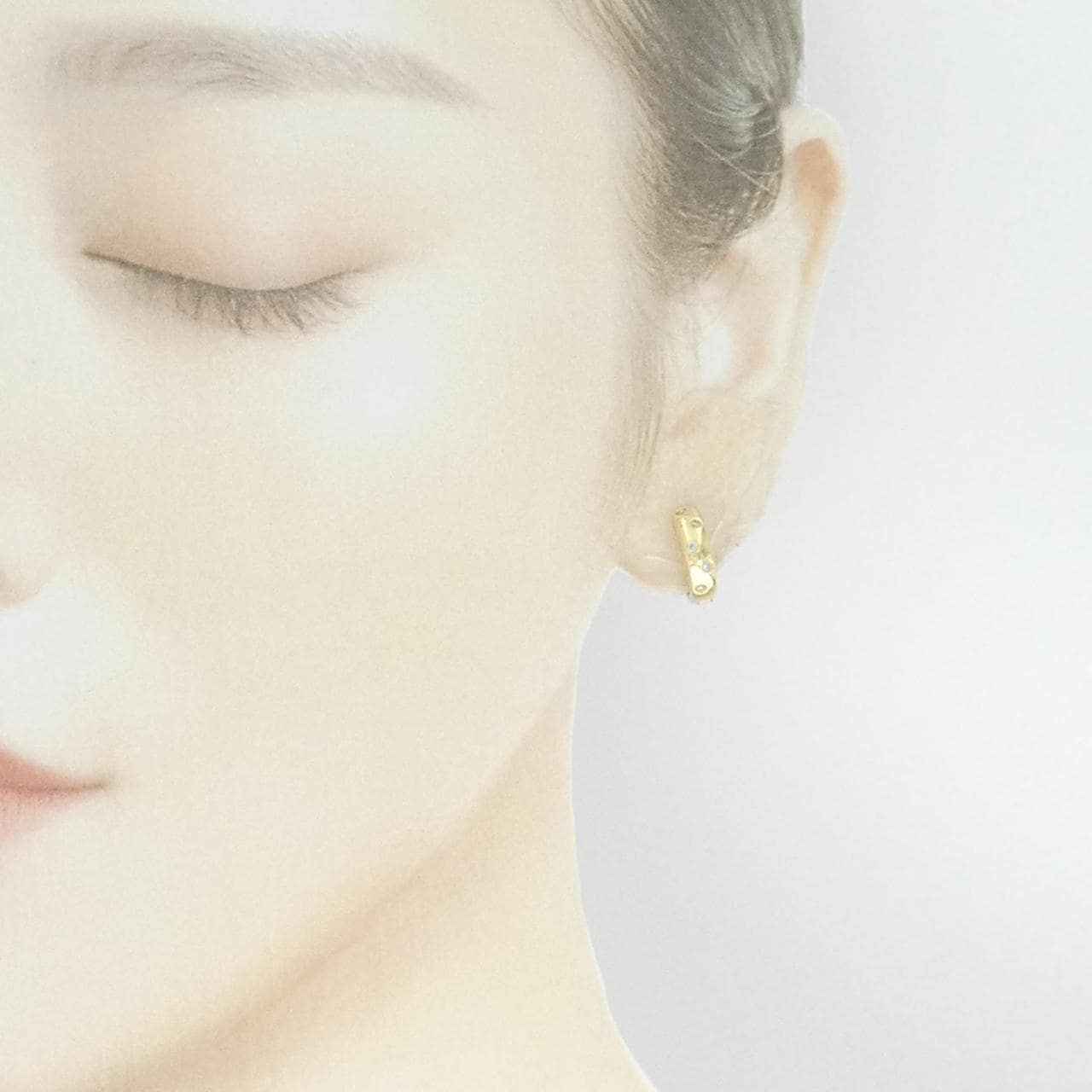 K18YG ダイヤモンド ピアス 0.12CT