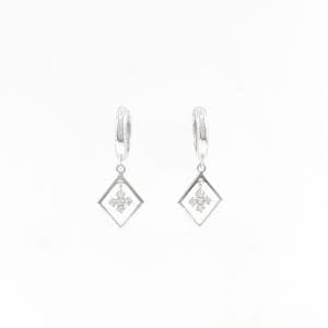 K18WG ダイヤモンド ピアス 0.10CT