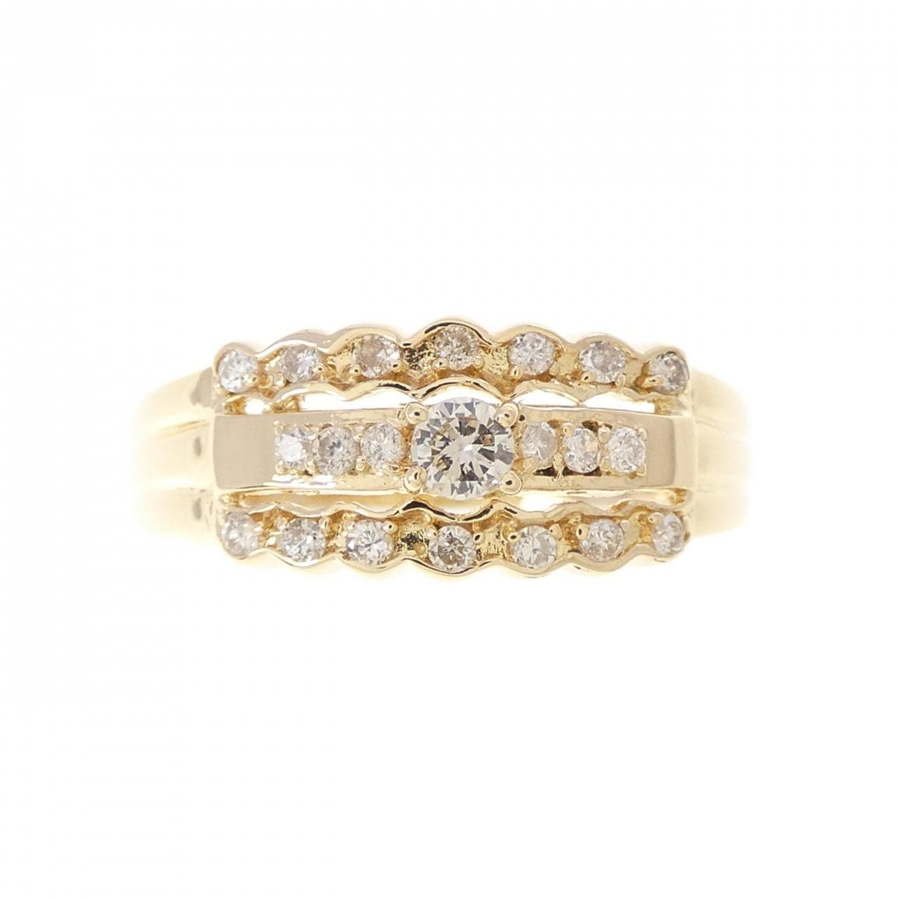 K18YG ダイヤモンド リング 0.21CT