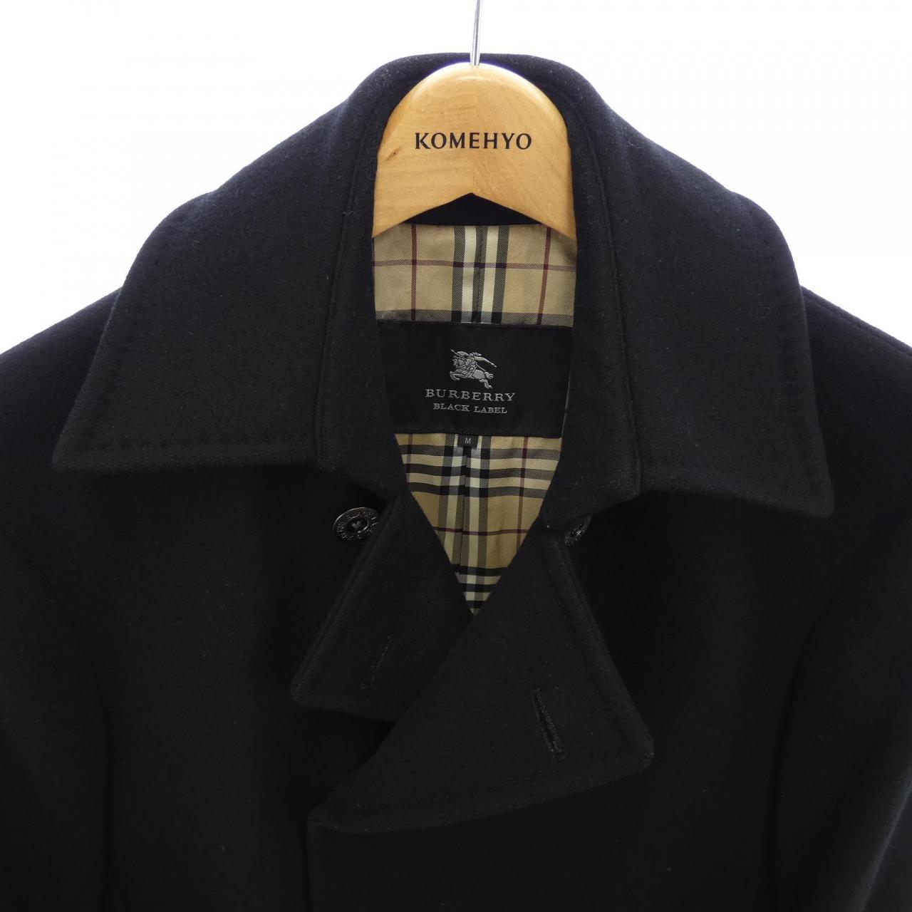 Burberry black shop label coat