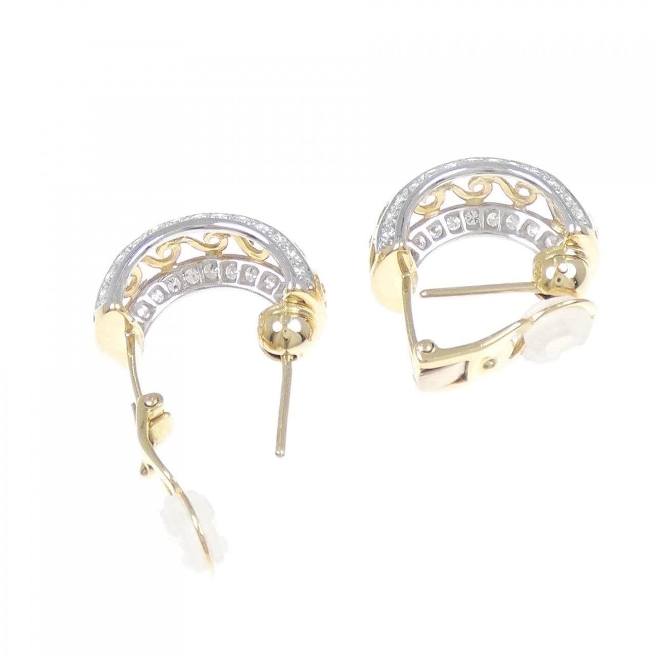 750YG/750WG Diamond earrings 0.64CT