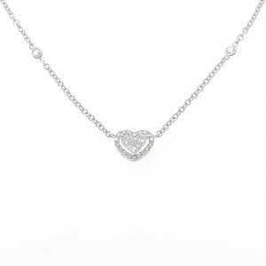 750WG ハート ダイヤモンド ネックレス
