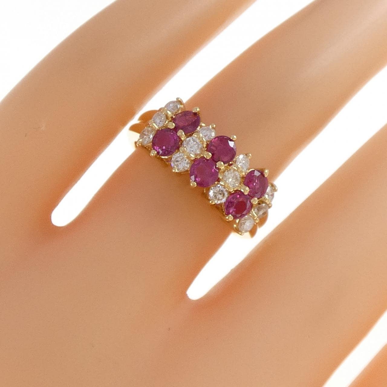 K18YG ルビー リング 0.94CT