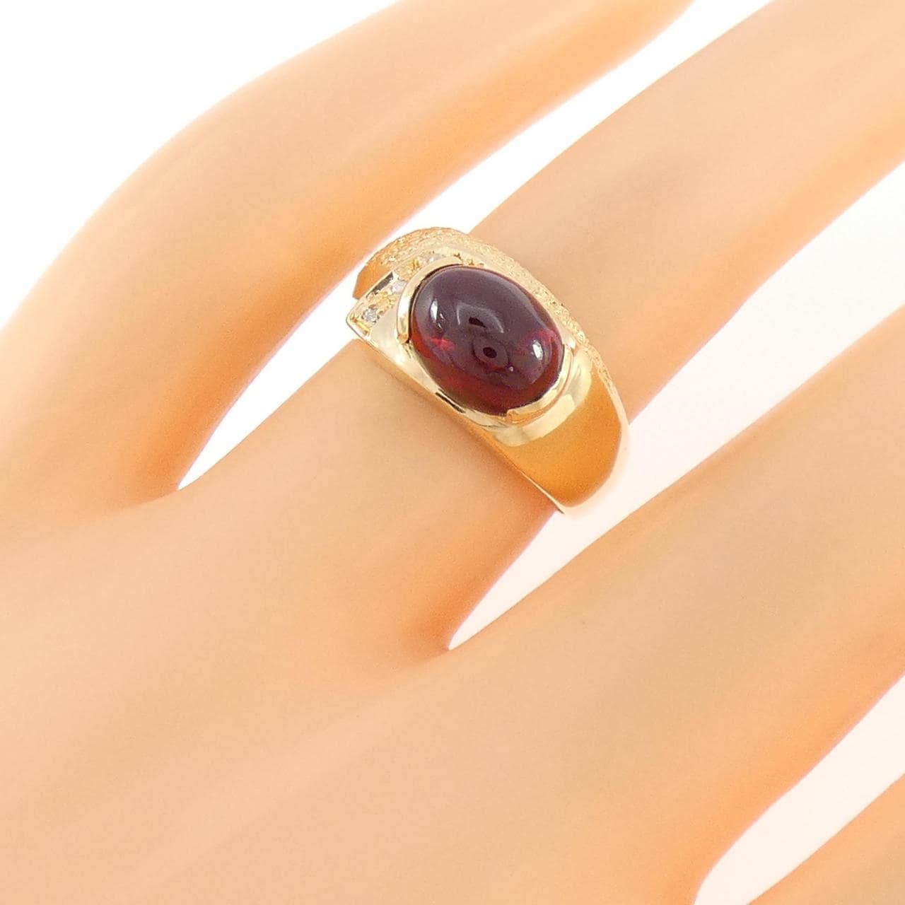K18YG ガーネット リング