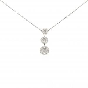 K18WG ダイヤモンド ネックレス 1.00CT