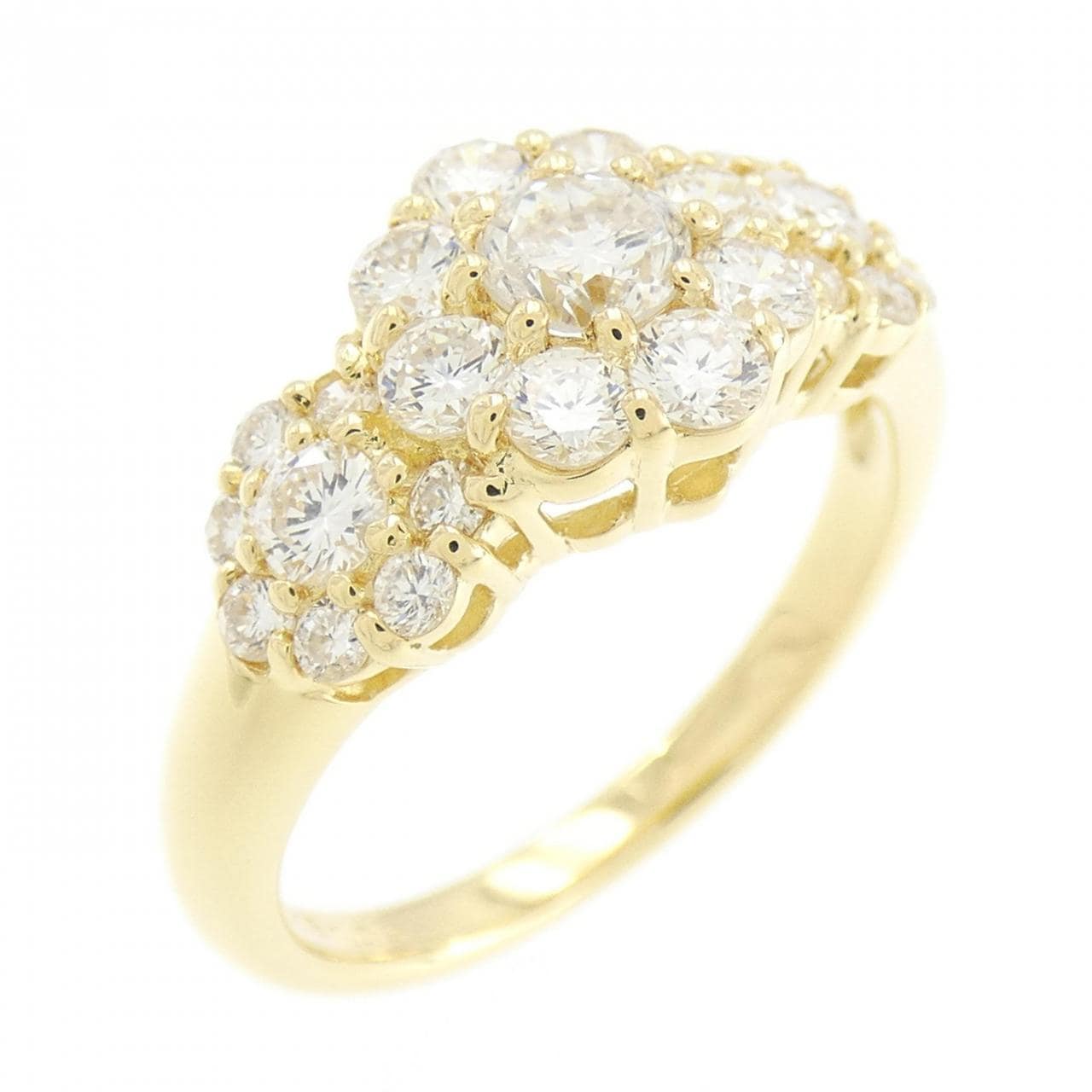 K18YG flower Diamond ring 1.05CT