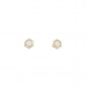 【リメイク】K10YG ダイヤモンド ピアス 0.14CT