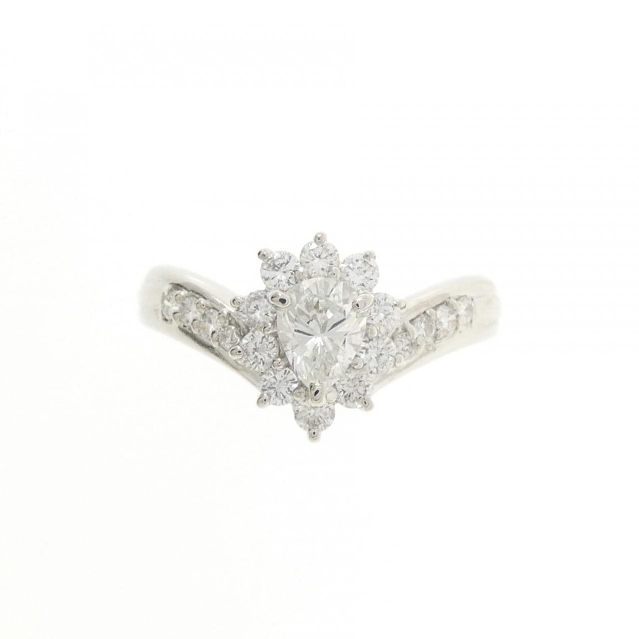 PT900 ダイヤモンド リング 0.338CT G SI1 ペアシェイプ