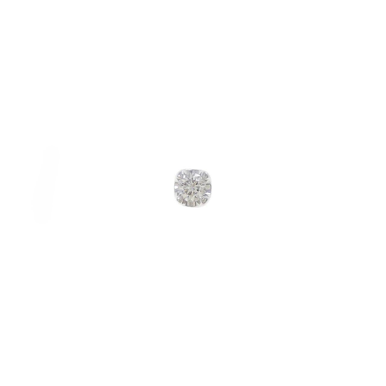 K18WG ダイヤモンド ピアス 0.10CT 片耳