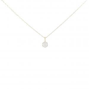 K18YG Solitaire Diamond Necklace 0.10CT