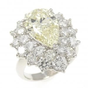 PT900 ダイヤモンド リング 3.019CT LY VS1 ペアシェイプ