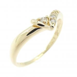 K14YG ダイヤモンド リング 0.08CT
