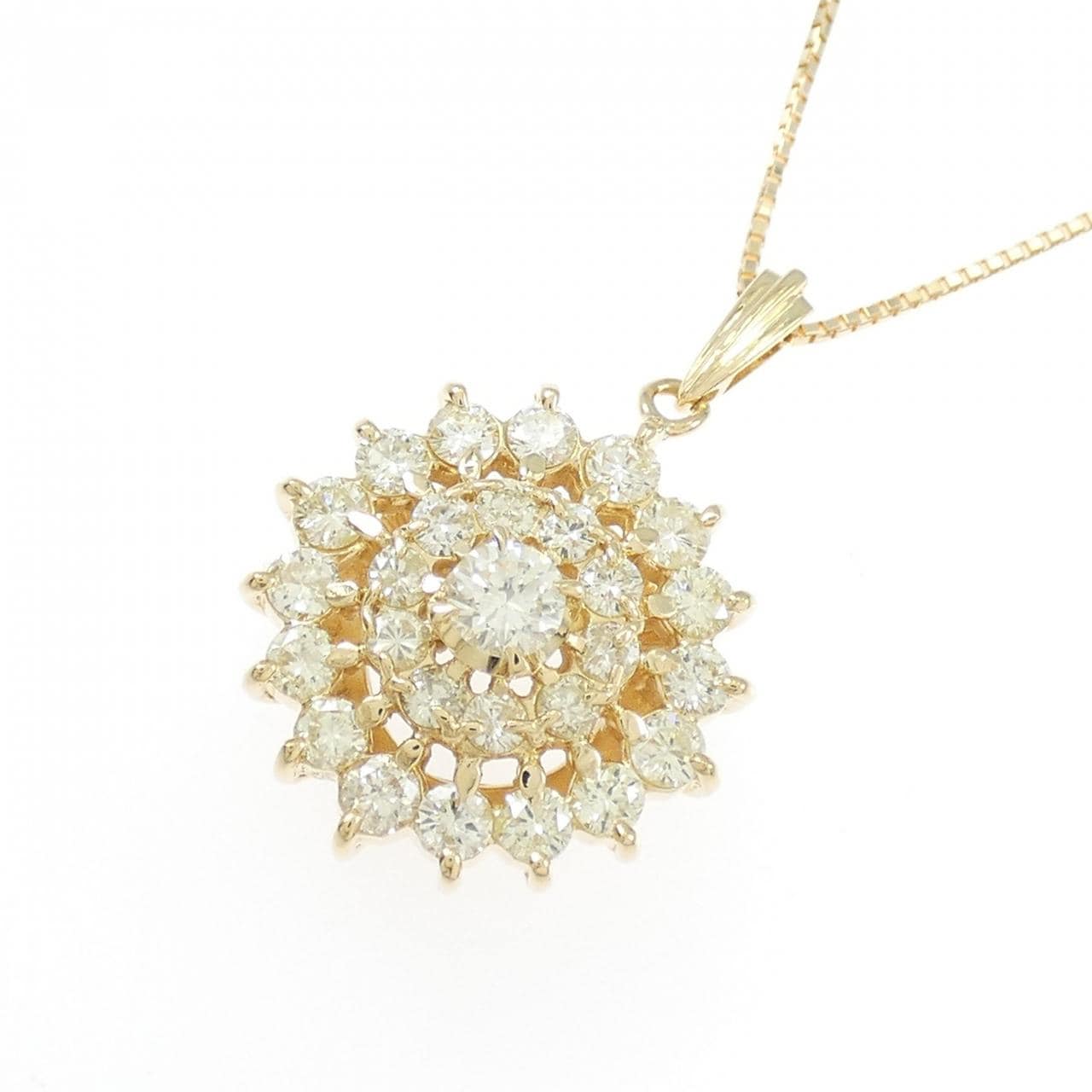 K18YG ダイヤモンド ネックレス 1.08CT