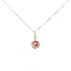 K18YG ルビー ネックレス 0.36CT