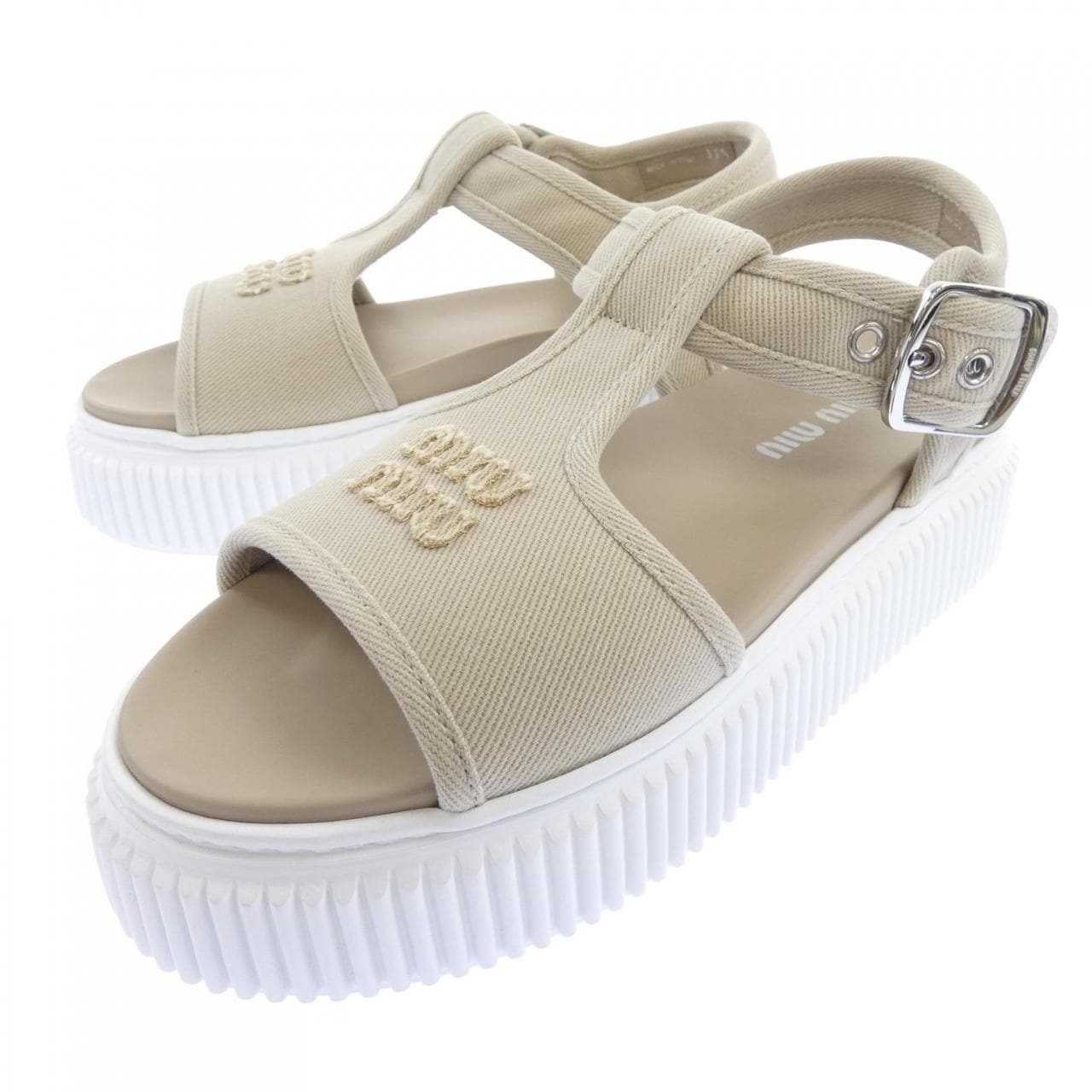 ミュウミュウ MIU MIU プラットフォームサンダル 5X402E サンダル