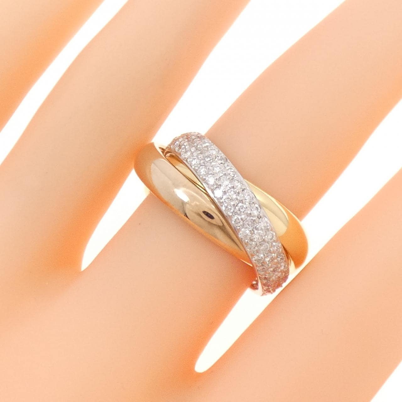 750スリーカラー ダイヤモンド リング 1.24CT