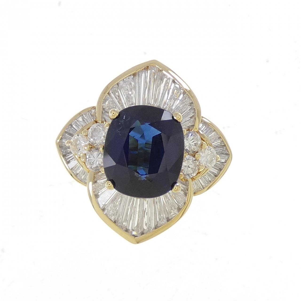 750YG/750WG サファイヤ リング 7.50CT