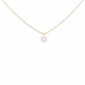 K18PG ソリティア ダイヤモンド ネックレス 0.20CT